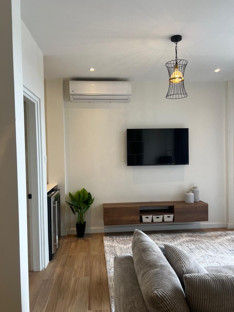 Entertainment area side view
